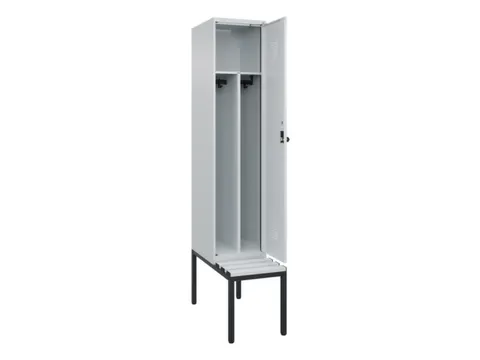 locker met bank,voor scheiding van kleding,HxBxD 2120x400x815mm,1vak