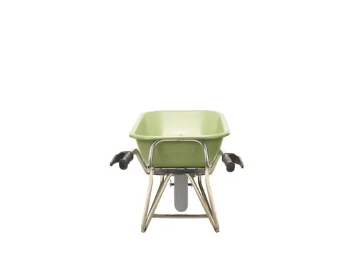 aluminium kruiwagen,90l,HxBxD 870x625x1430mm,HDPE-bak,groen,aluminium
