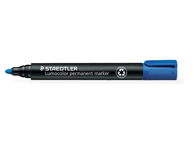 Viltstift Staedtler 352 Lumocolor rond blauw 2mm