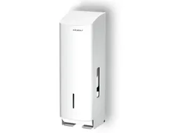 toiletpapierdispenser,HxBxD 377x117x130mm,v. 3rol(len),behuizing RVS