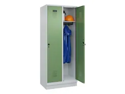 locker,HxBxD 1950x800x500mm,2vak,vak B 400mm,draaigrendel,sokkel