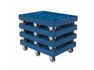 dolly,draagverm. 500kg,laadvl. LxB 814x612mm,platform doorbroken - 3