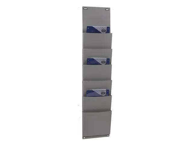 kantoorplanner 6 vakken HxB 900x210mm plank(en) PP antraciet