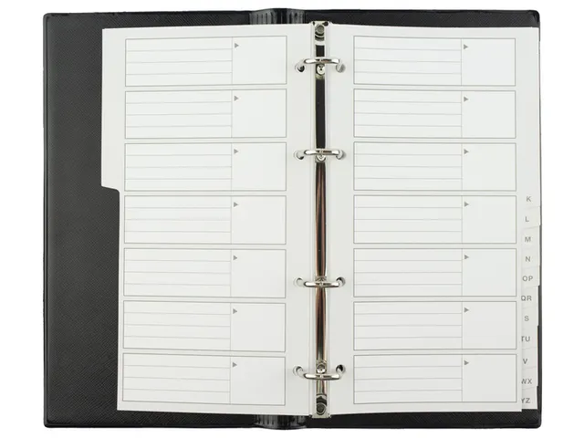 Telefoonalbum Kangaro 215x130mm A-Z 4-rings zwart