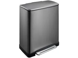 E-Cube recycling pedaalemmer 28+18 Liter Zwart Staal