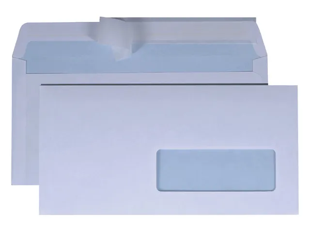 Envelop Hermes Ea5/6 110x220mm Venster rechts 40x110 Zelfklevend