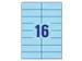 Gekleurde Etiketten 105x37mm Blauw 42817