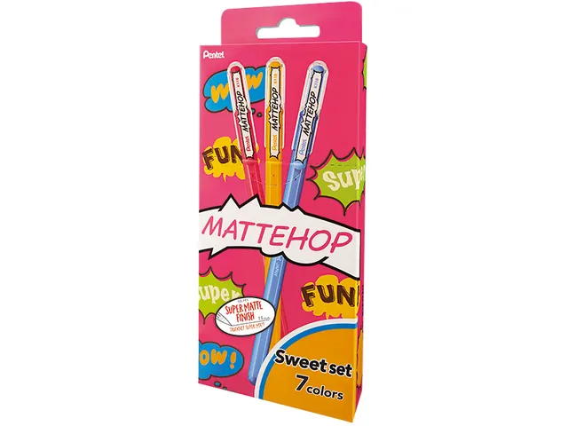 Gelschrijver Pentel K110 Mattehop Fun Sweet medium assorti blister à