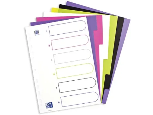 Elba Tabbladen Mycolour A4 6-Delig 11-Gaats Assorti Kleuren