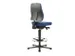 Werkplaatsstoel Kunstleer blauw 570-830mmx460x410-470mm glijders