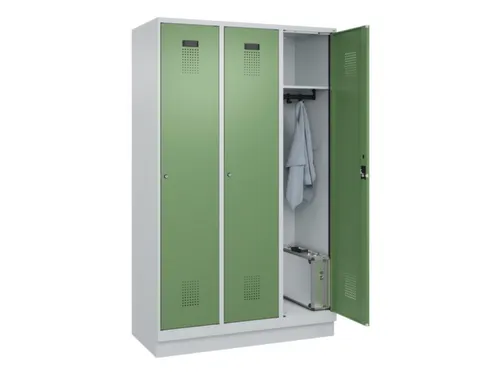 locker,HxBxD 1950x1200x500mm,3vak,vak B 400mm,cil.-slot,sokkel