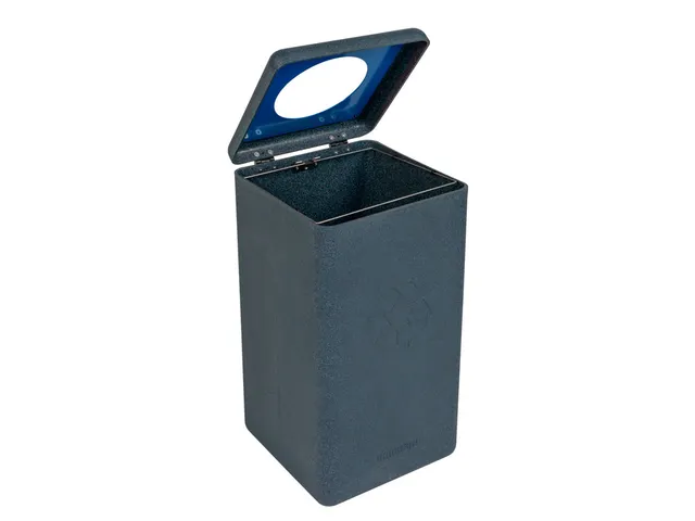Circulaire Afvalbak BrickBin Paper 65 Liter Grijs Blauw