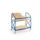 Verrijdbare lessenaar,HxBxD 1240x1230x690mm,m. legborden,klapdeksel