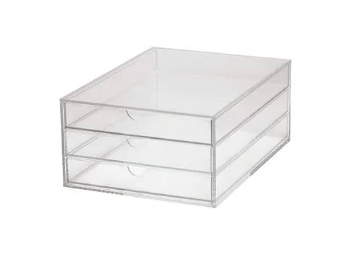 Acryl Ladenblok A4 3 Laden Transparant