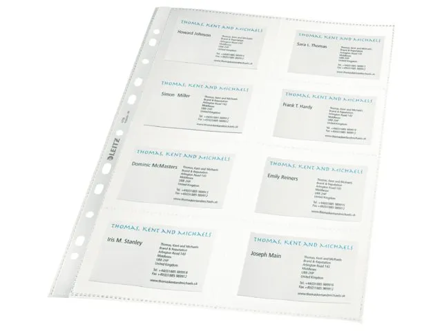 Showtas Leitz 4758 Visitekaart A4 Pp Transparant 11-Gaats