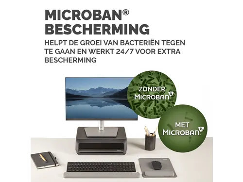 Muismat met polssteun Fellowes Breyta XL grijs 21x28cm
