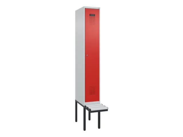 locker met bank,voor scheiding van kleding,HxBxD 2120x300x815mm,1vak