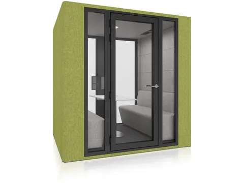 Akoestische Belcel/Werkplek Roof Double POD 1-4 personen Zwart