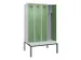 locker met bank,voor scheiding van kleding,HxBxD 2120x1200x815mm,4vak