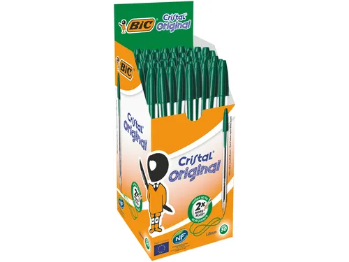Balpen Bic Cristal medium groen