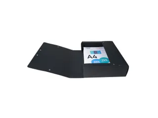 Klasseerdoos glansk. rug 80mm A4 zwart - 3