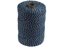 Katoentouw, blauw-wit, klos van 200 g, ongeveer 200 m
