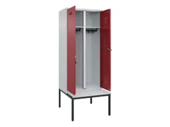 locker met bank,voor scheiding van kleding,HxBxD 2120x800x815mm,2vak