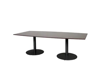 Linesto Vergadertafel Vaste Hoogte 240x120 Ton Logan Eiken 25mm Zwart - 1