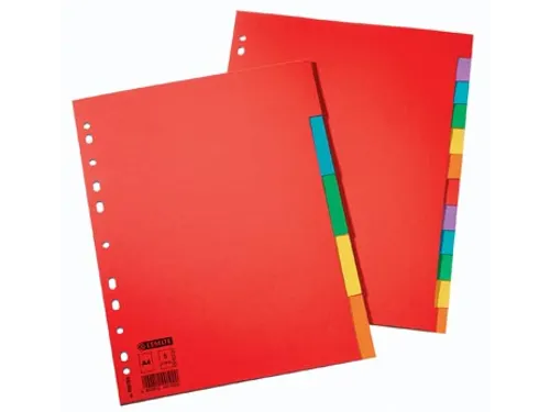 Tabblad A4 12 Tabs Karton 23-R Gekleurde Tabs