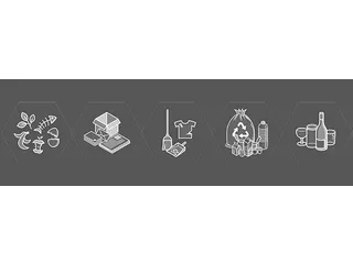 Pictogramset,5Xpictogram,Recyclebaar Afval,Papier,Restafval,Glas - 1