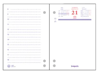 Omlegblok 2027 Brepols 1dag/2pagina's universele ponsing - 1
