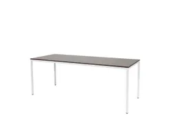 Domino Basic Tafel Vaste Hoogte 2000x800mm Logan Eiken Wit 4-Poots