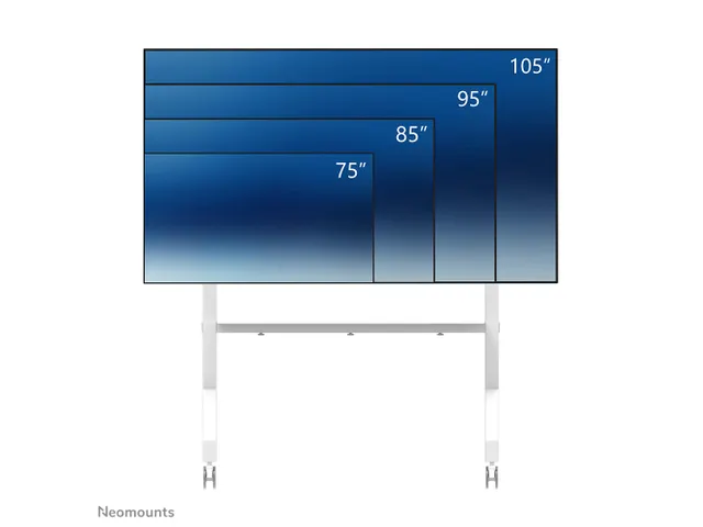 Support sol mobile Neomounts MOVE Go XL FL50-575WH1 écran 65-110 inch