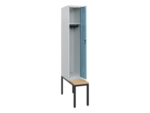 locker met bank,HxBxD 1950x300x815mm,1vak,vak B 300mm,cilinderslot