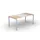 bureau HxBxD 750x1800x800mm blad beuken/wit rechthoekig 4-voeten wit