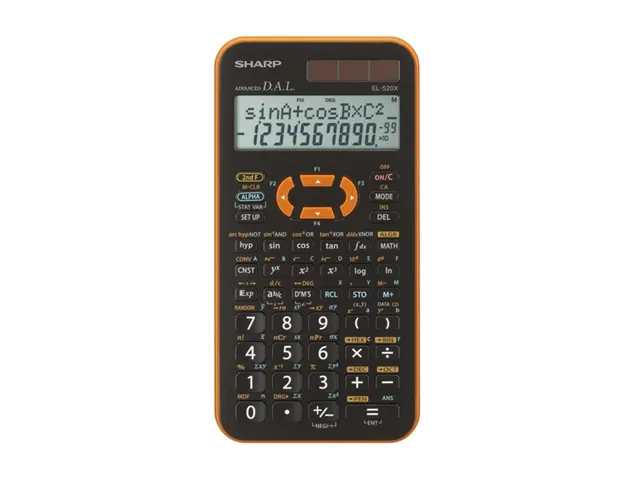 Calculator Sharp-EL520XYR zwart-oranje wetenschappelijk