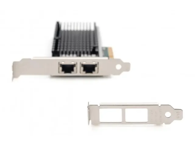 2-poorts 10 Gigabit Ethernet-netwerkkaart RJ45 PCI Express Intel-chips