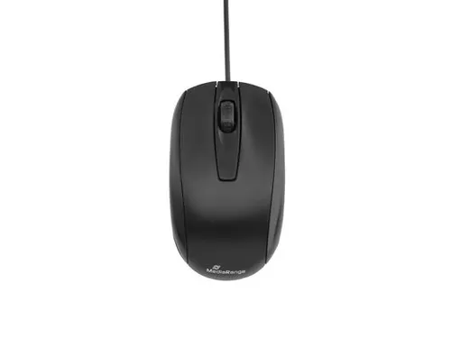 MROS211 Optische muis 3 knoppen bedraad Zwart