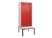 locker met bank,voor scheiding van kleding,HxBxD 2120x800x815mm,2vak