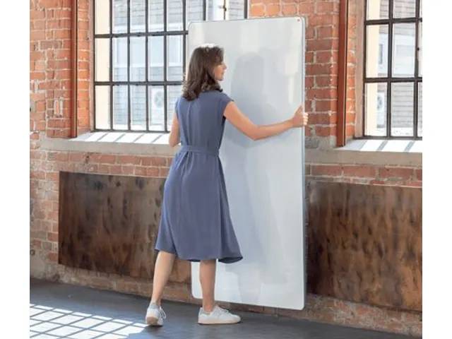 Nobo Move & Meet Systeem Draagbaar Whiteboard 90x180cm Rand Zwart