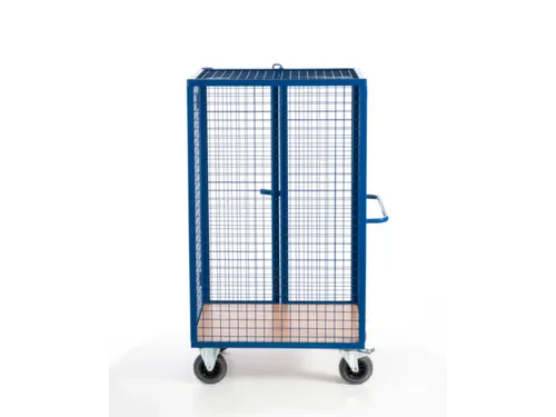 kastwagen,draagverm. 600kg,laadvl. LxB 980x700mm,houtplaat,3gaaswanden