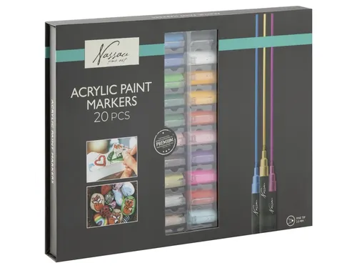 Acrylmarker Nassau set à 20 kleuren