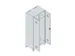 locker voor scheiding van kleding,HxBxD 1950x800x500mm,2vak