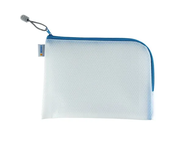 HERMA 20009 Opbergzakje Mesh met rits A5 26x20cm Blauw