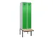 locker met bank,voor scheiding van kleding,HxBxD 2120x600x815mm,2vak