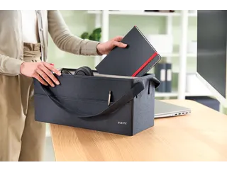 Leitz Hot Desking Stoffen opbergtas Fluweel Grijs 46,5x21x20cm - 8