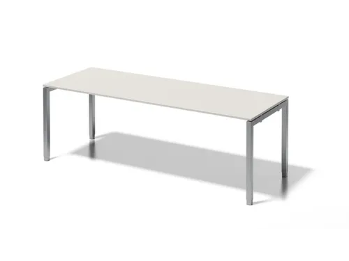 In hoogte verstelbaar bureau,HxBxD 650-850x2200x800mm,blad grijswit
