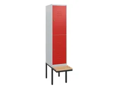 armoire vestiaire avec banc à deux niveaux HxlxP 1950x400x815mm