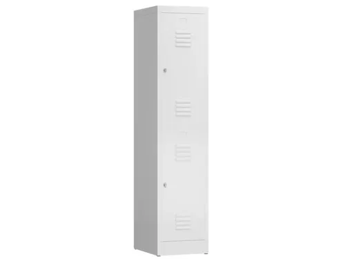 Dubbeldekse garderobekast 1800x415x500mm 2vak B400mm RAL9003