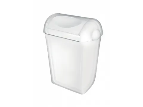 Afvalbak Kunststof Wit 23 Liter Met Swing Deksel